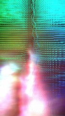 Fototapete - Watch as colorful light patterns dance and interact, creating a stunning abstract vertical video display filled with energy and creativity