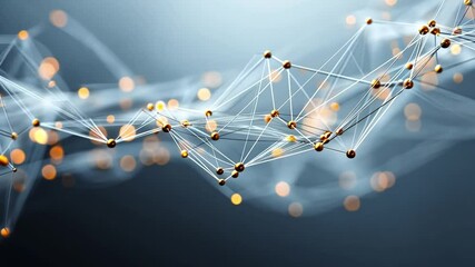 Wall Mural - network connection: abstract representation of a network connection, showcasing interconnected nodes