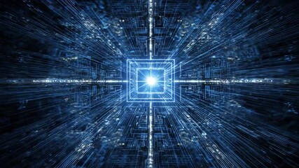 Wall Mural - digital realm of connectivity: this image showcases a futuristic vision of interconnectedness, with 