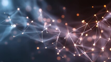 Wall Mural - network nodes: a stunning visual portrayal of interconnected networks, with nodes and lines creating