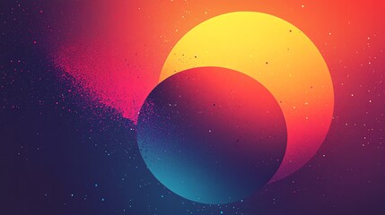 Wall Mural - Abstract Space Planets Colorful Background