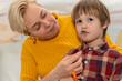 © Anna Fedorova/Stocksy - Mom and autistic child during in therapy with speech therapy roller
