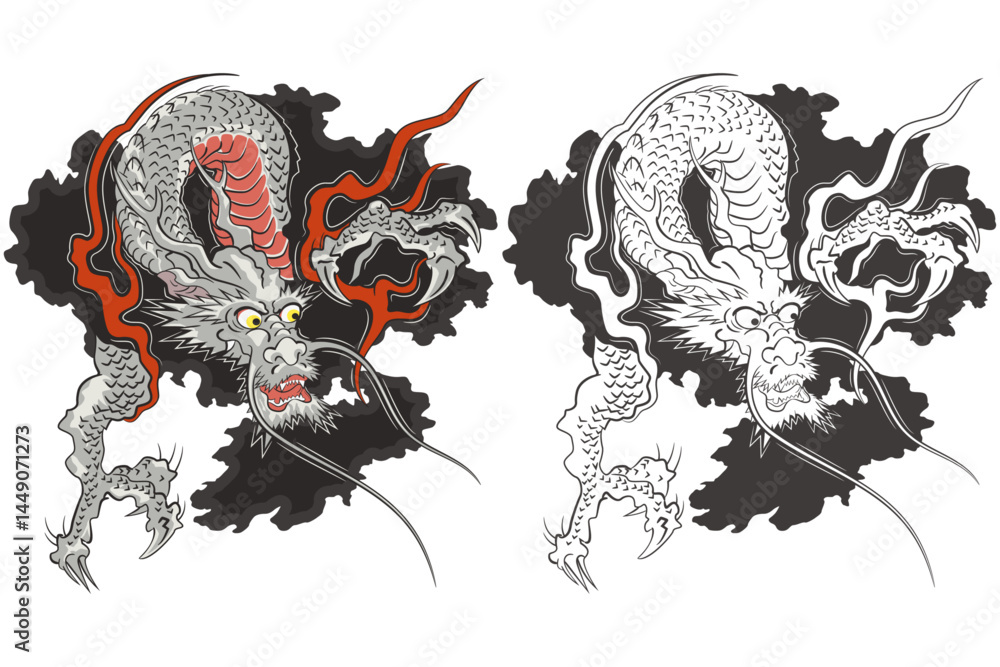 歌川 国芳 龍 歌川国芳画 相州龍之口御難高祖御一代略図