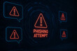© Alex - A digital display showing alerts for a phishing attempt. The bright visuals serve as a warning against cyber threats, emphasizing the importance of online security awareness.