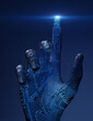 © Bernt Moss/Stocksy - Android hand and technology