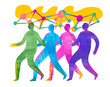 © Marusya Wrobel/Stocksy - Vivid figures embodying teamwork and creativity today