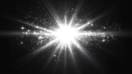 Wall Mural - bright light burst sparkles background