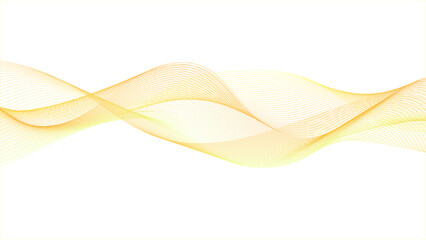 Canvas Print - abstract golden wave flowing across white