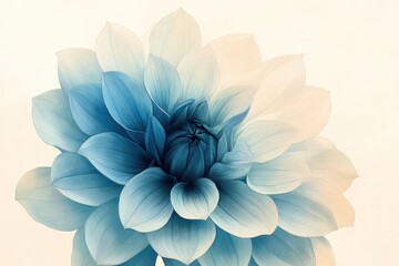 Wall Mural - close-up view of a vibrant blue dahlia blossom.