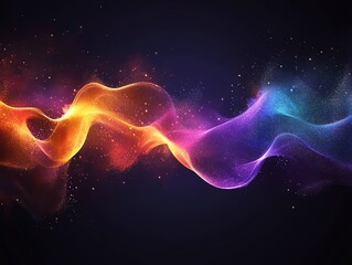 Wall Mural - colorful abstract wave energy flow
