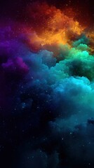 Wall Mural - Abstract Colorful Nebula in Space