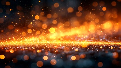 Abstract fiery sparks and bokeh lights.