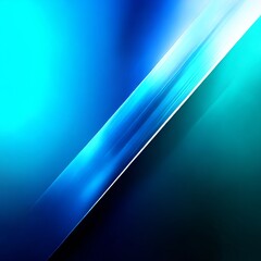 Leinwandbilder - Abstract Blue and Teal Gradient with Diagonal White Line, Modern Background