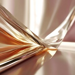 Leinwandbilder - Golden Elegance: Abstract Metallic Folds and Reflections Creating a Luxurious and Modern Texture Background