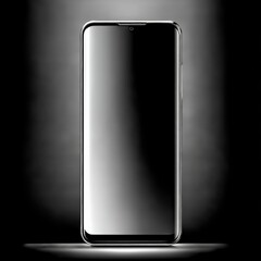 Aufkleber - Sleek Smartphone Display on Dark Background: A Captivating Spotlight Showcase of Mobile Technology Design.