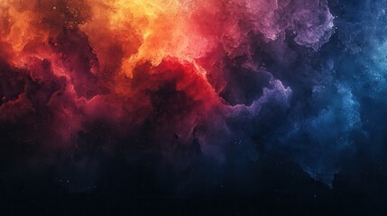 abstract nebula with vibrant colors