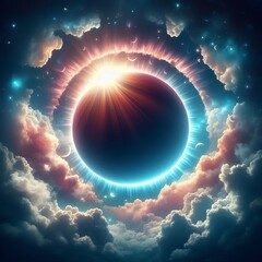 Wall Mural - Solar Eclipse Sun or Moon