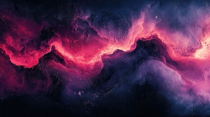 Wall Mural - abstract swirling nebula. vibrant colors against a dark background