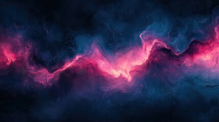 Wall Mural - abstract swirling nebulae of vibrant pink and blue hues