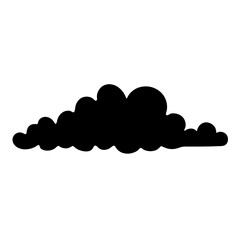 Wall Mural - Dark Cloud Silhouette Representing Weather Phenomena in a Minimalist Style
