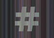 © The Laundry Room/Stocksy - Glitch Style Linear Techno Pattern Hashtag Symbol