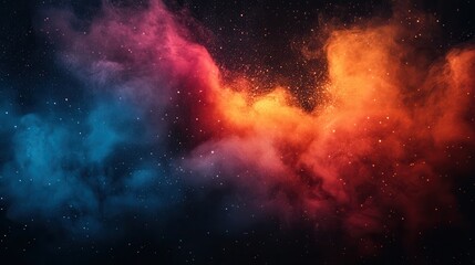 Wall Mural - Cosmic nebula clouds in deep space