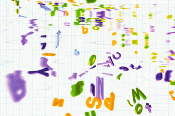 Abstract AI Concept with Colorful Digital Glitch