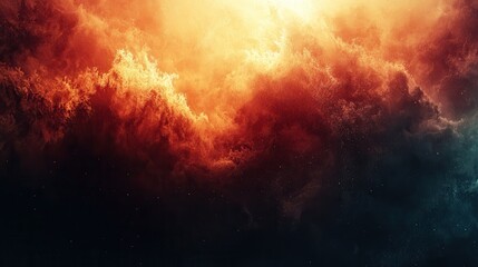 Wall Mural - fiery cosmic clouds ablaze