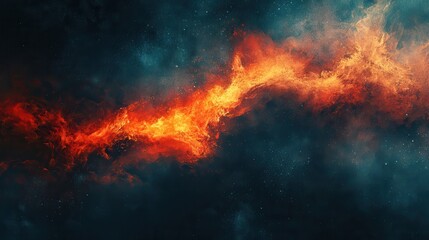 Wall Mural - fiery cosmic nebula (24)