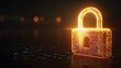 © santima - Glowing padlock on a digital surface.