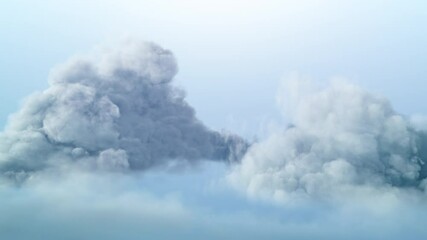 Wall Mural - glowing pastel clouds drifting peacefully over soft dreamy sky