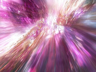 Poster - Abstract Light Burst in Pink and Gold Hues Creates a Dynamic and Energetic Visual Experience