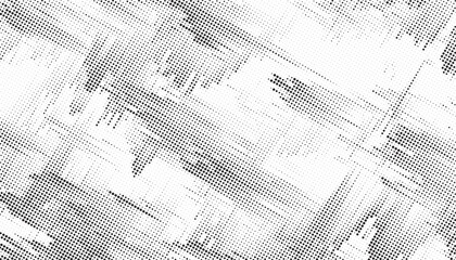 Poster - Black and White Dots, Halftone effect. Gradient. Vector illustration.