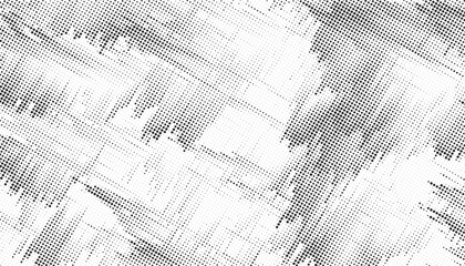 Poster - Black and White Dots, Halftone effect. Gradient. Vector illustration.