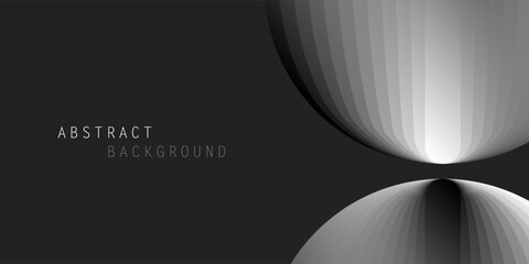 Wall Mural - minimalist black and white abstract design featuring two spherical forms above each other. the smoot