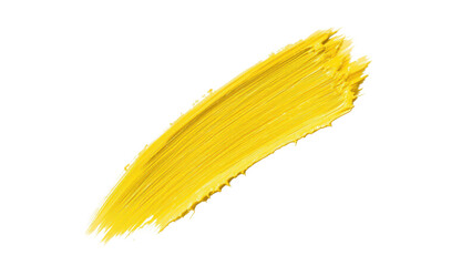 Wall Mural - bold strokes of bright yellow against a background of muted colors isolated on transpraent png