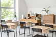 © Pixel-Shot - Interior of stylish empty classroom with chairs and desk