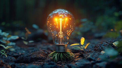 Wall Mural - Abstract glowing light source