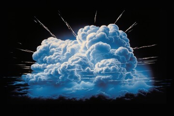 Wall Mural - a storm clouds effect isolated on clear solid background nature sky black background.