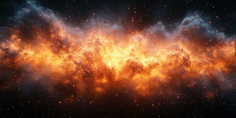 Wall Mural - spectacular cosmic explosion showcasing vibrant colors and swirling gases in deep space