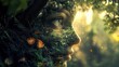 © berkah - Woman nature forest face sunlight mystical fantasy art