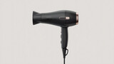 Sleek Black Hair Dryer with Rose Gold Accents Professional Hair Styling Tool