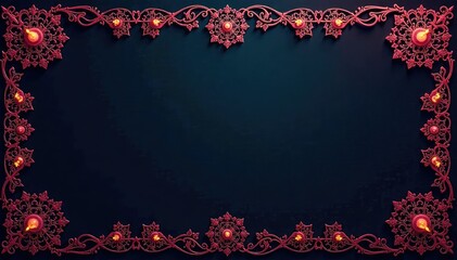 Intricate geometric lacework on dark background, handmade, texture, repeating