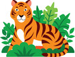 © MDAriful - Tiger resting in the jungle vector illustration