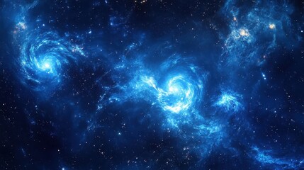 blue nebula space galaxy background