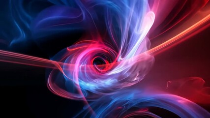 Wall Mural - Hypnotic Swirls of Crimson and Azure A Colorful Dance of Light and Energy