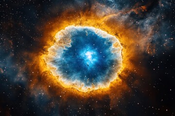 Wall Mural - A detailed view of a nebula in space