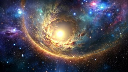 Wall Mural - Cosmic Curtain Reveal A Galactic Spectacle of Nebulae, Stars, and Celestial Wonders