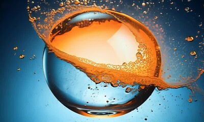 Wall Mural - water drops on a glass