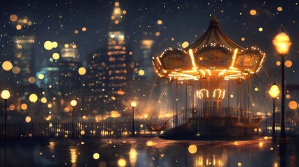 urban carousel night